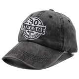 2pcs Vintage 30 Aged To Perfection Hat For Men Women, Adjustable Embroidered Wash Cotton Baseball Cap