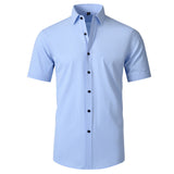 Korean Slim-fit Solid Color Shirt Men's Shirt