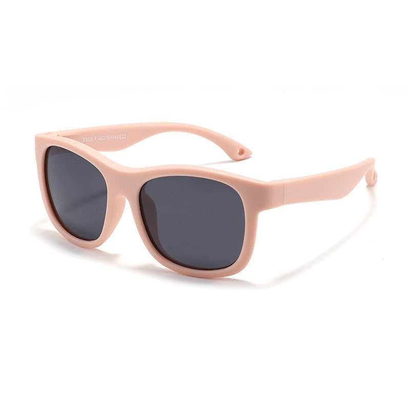 0-3 Years Old Baby Sunglasses Outdoor Silicone Frame Children Outdoor Sun-shade Glasses
