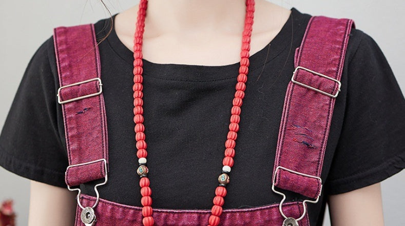 Women's Korean Version Of The New Jean Suspenders Summer