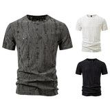 Simple Half Sleeve Men's Tops Loose