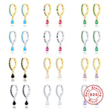 S925 Sterling Silver Diamond Water Drop Eardrop Earring