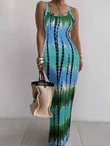 Summer New Suspender Slim Fit Slimming Long Dress