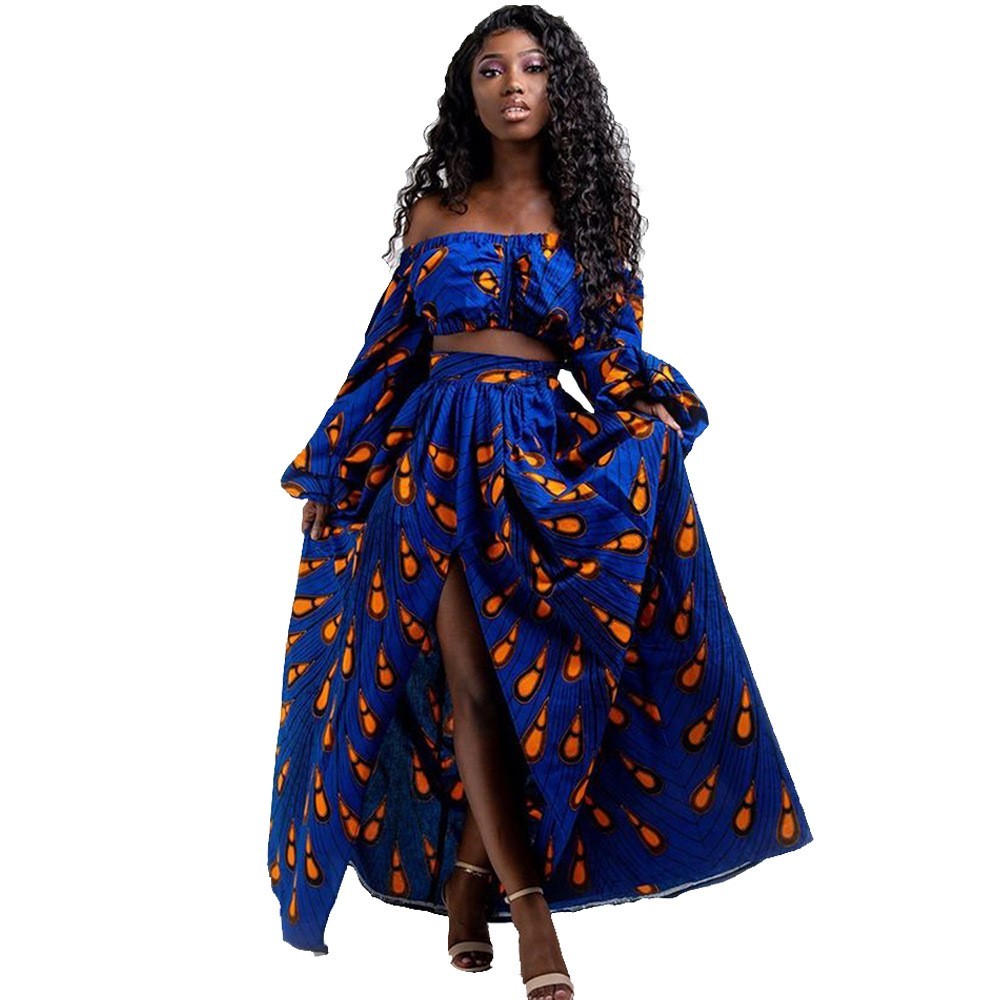 New African Women's Ethnic Digital Print Dress