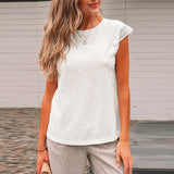 European And American Loose And Simple Style Lace Edge Sleeve