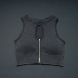Seamless Zipper Double Layer Gym Underwear Shockproof