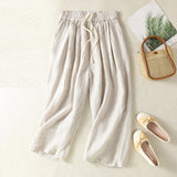 All-matching Loose Casual New Retro Literary Wide Leg Cotton Linen Pants