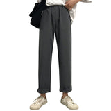 Elastic High Waist All-matching Loose Straight Casual Pants For Women