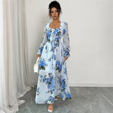 Printed Fungus Long Sleeve Dress Women's Clothing