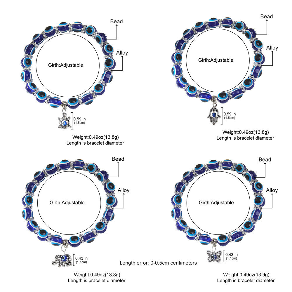 Simple Blue Devil's Eye Anklet