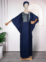 African Ethnic Style Plus Size Dress V-neck