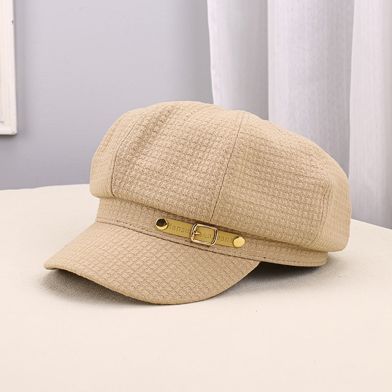Women's Outdoor Warm Sunshade Pleated Octagonal Hat