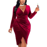 Fashion Personality Solid Color Female Dress