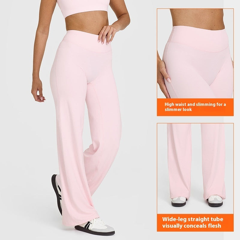 Yoga Pants Women's Thin High Waist Straight Pants