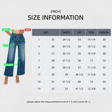 Women's Medium Blue Elastic Waist Jeans - Wide Leg Casual Denim