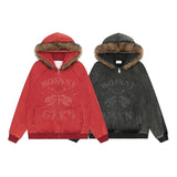 Fur Collar Hood Sweater For Men And Women Lazy And Loose