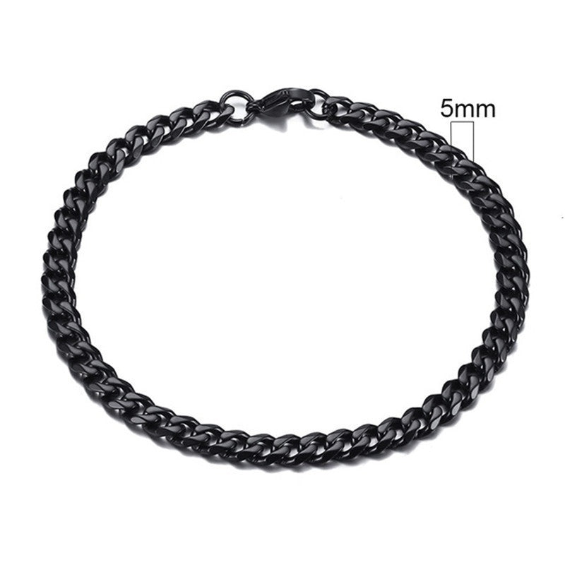Gold Cuban Link Chain Six-sided Bracelet