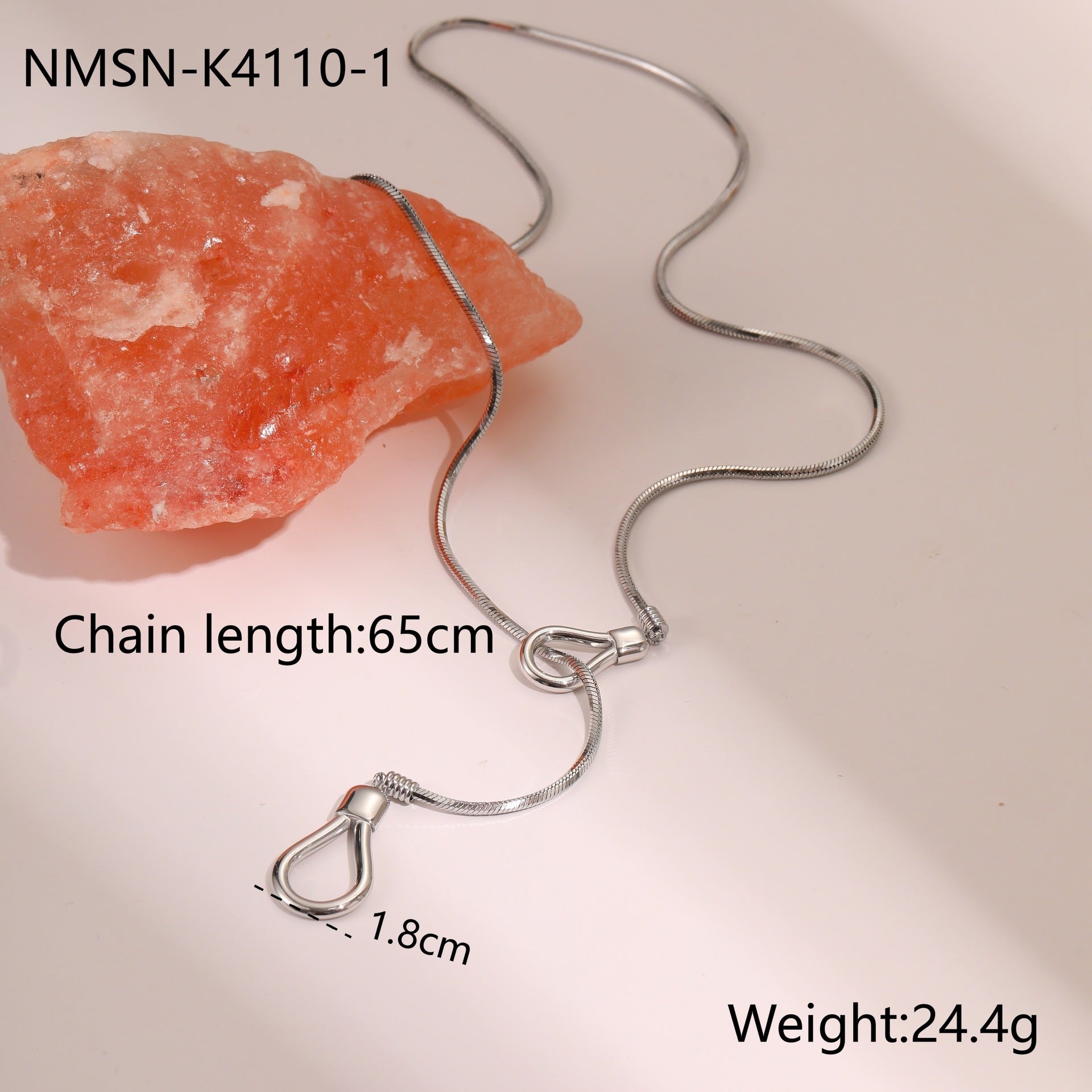 Ins European And American Stainless Steel 18K Gold Plated Adjustable Long Sweater Chain