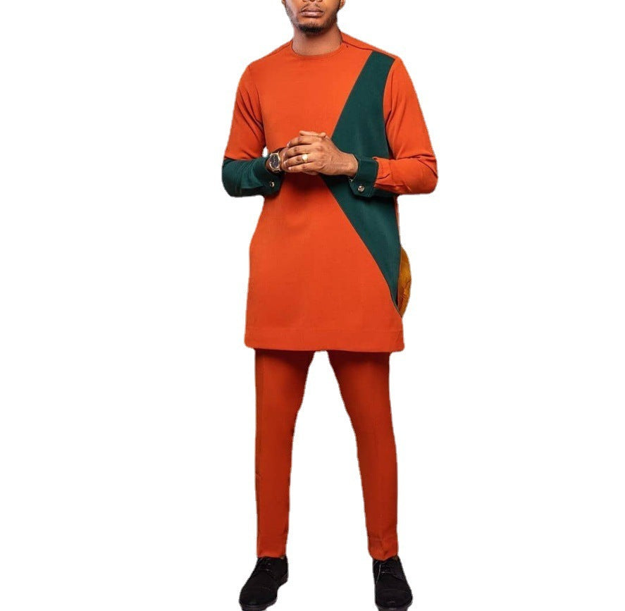 Casual Loose African Style Long Sleeve Men's Suit