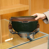 Women's Chest Texture Semi-circular Saddle Bag