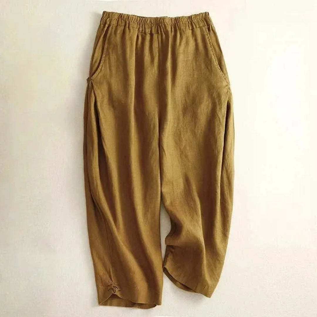 Women's Cotton And Linen Retro Literary Loose Bloomers