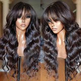 Full Machine Made Wig Body Wave Natural Color Density