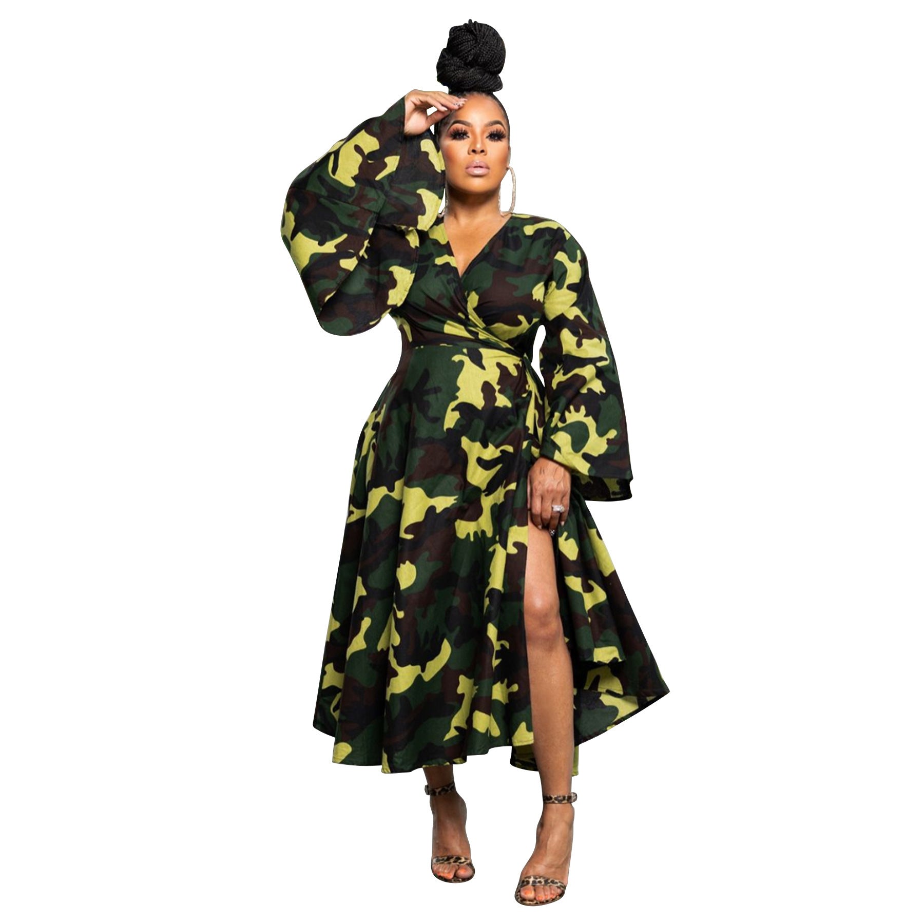 Plus Size African Women's Wear Autumn New Strap Asymmetric Skirt