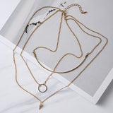 Korean Fashion Multideck Design Long Necklace Joker Simple Collarbone Kolye For Women Party Accessories