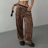 Women's Clothes Casual Pants Loose Drooping Leopard Print Trousers