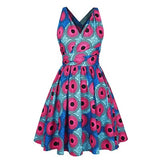 Printed African pleated skirt