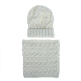 Two-piece knitted hat hat bib set