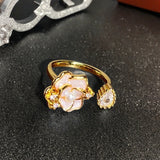 High-grade Temperament Entry Lux Vintage Oil Dripping Gourd Ring