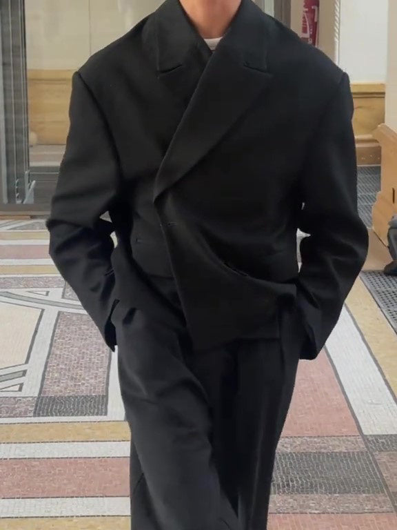 Casual Solid Color Oversized Blazers