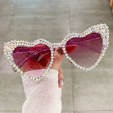 Female Cute Cat Eye Heart-shaped Sun Glasses