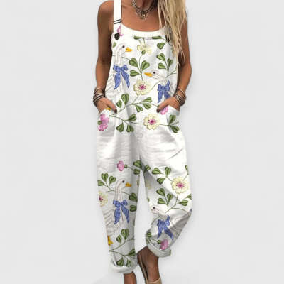 Digital 3D Printed Button Strap Women's Casual Pants