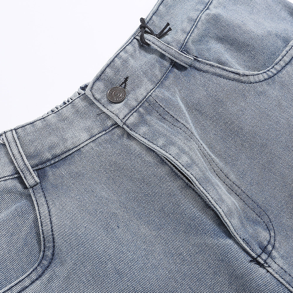 Fashion Personality Denim Loose Trousers Men