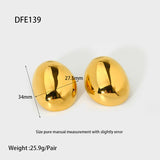 Earrings Stainless Steel Plated 18K Exaggerated Glazed Surface Ear Stud