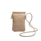 Advanced Sense Vintage Weave Cell Phone Crossbody Bag