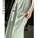 High Waist Narrow Version Ice Silk Wide-leg Pants Drape