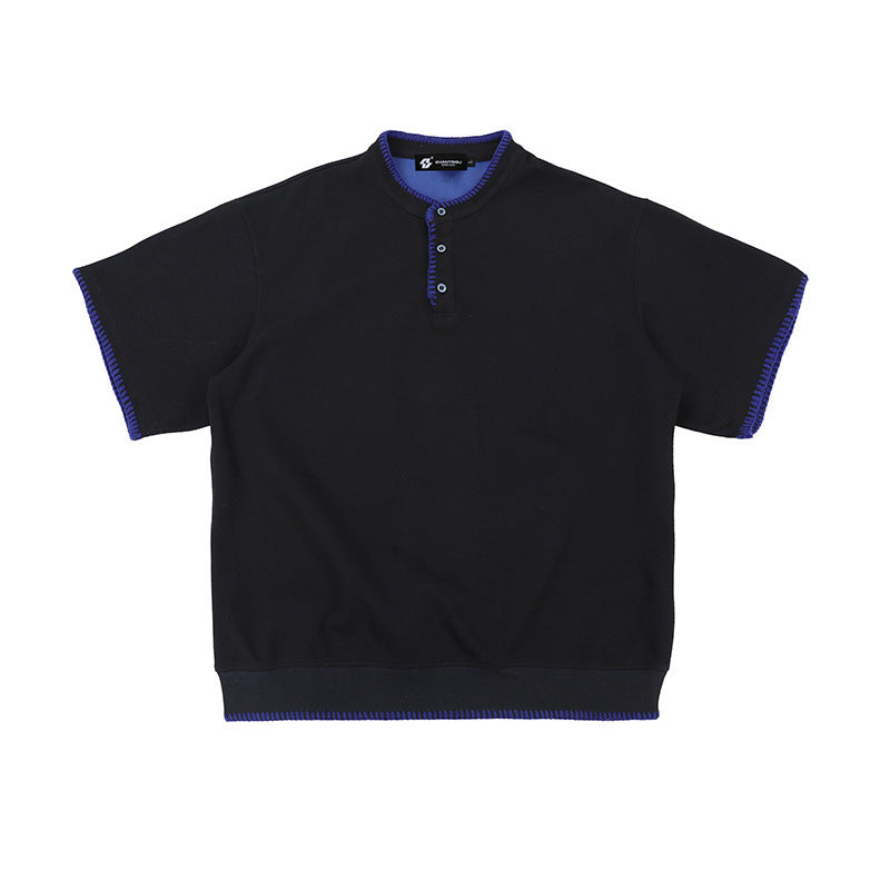 Retro Summer Zipper Short Sleeve