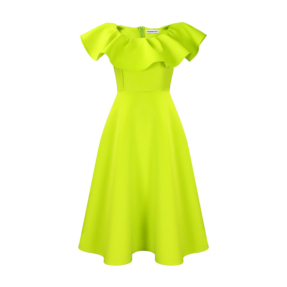 Elegant Ruffle Large Dress