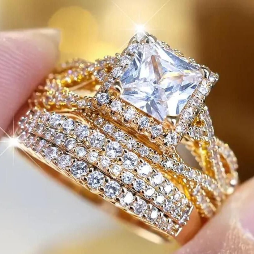 Fashion New Creative Three-piece Set Couple Rings