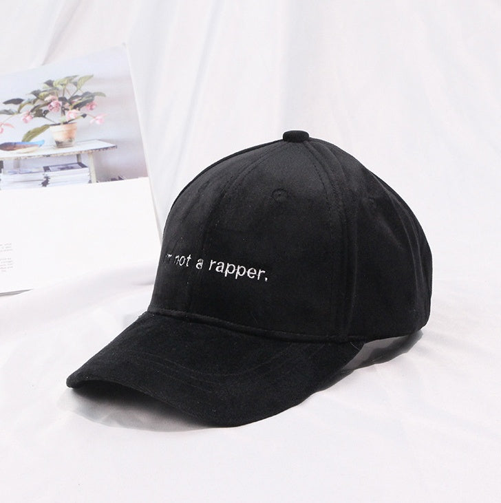 Korean Letter BaseballCap Autumn And Winter Goose Down WarmCap Female Casual Wild Outdoor Sun Hat