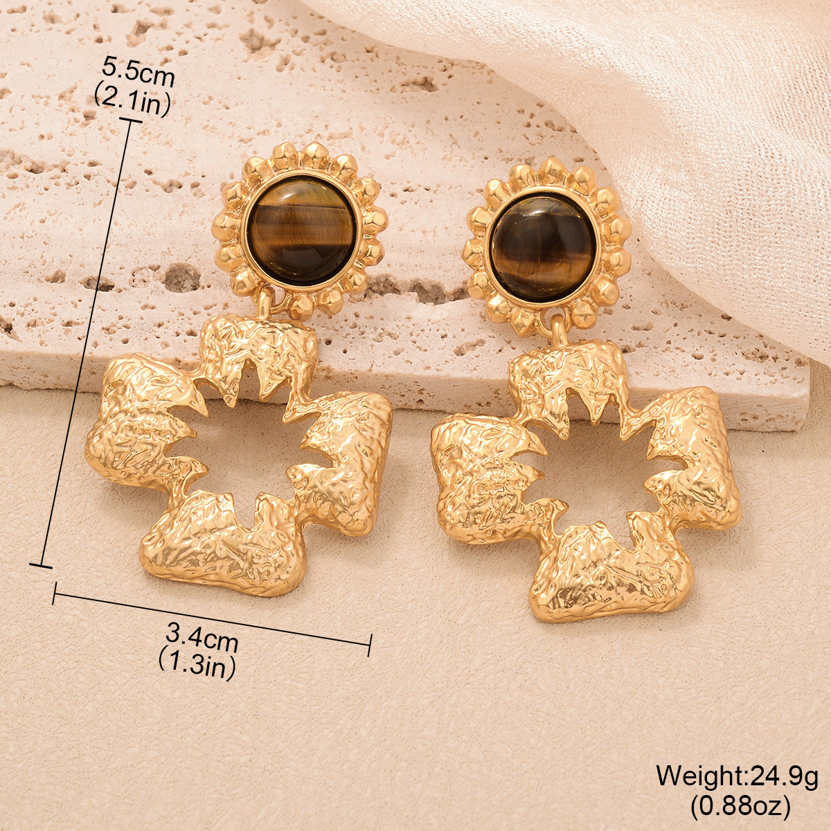 French Simplicity Style Design Tassel Earrings