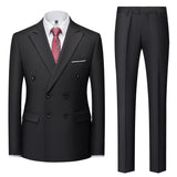 Men's Fashion Casual Solid Color Two-piece Set