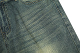 Washed White Texture Jeans For Men