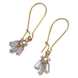 Graceful And Fashionable Design Sense Slightly Inlaid Zircon Scallop Earrings Personality