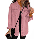 Washed Denim Shirt Jacket Women's European And American