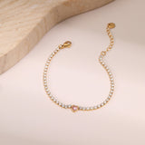 Titanium Steel Bracelet Inlaid Zircon Sweet