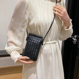 Advanced Sense Vintage Weave Cell Phone Crossbody Bag